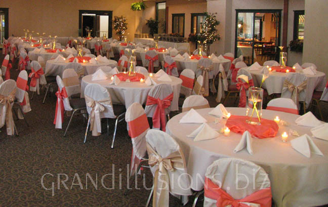 chaircovers and centerpieces