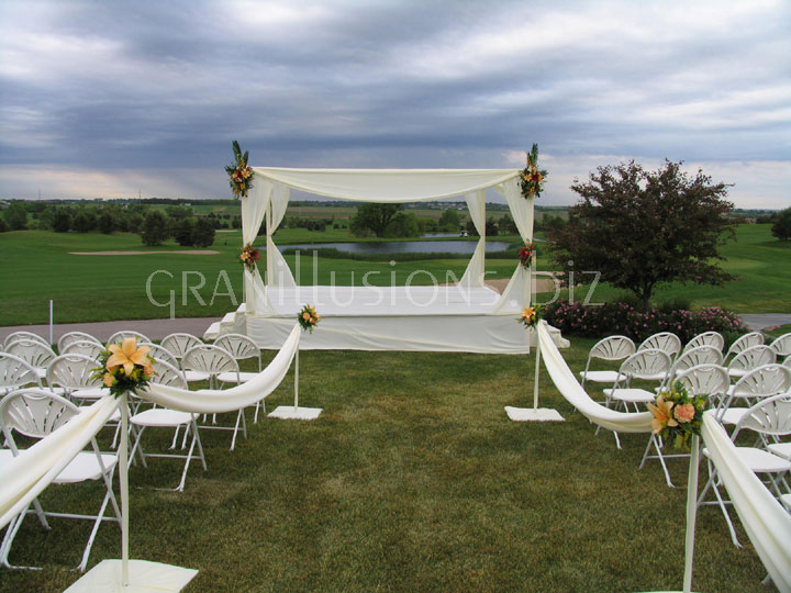 outdoor mandap wedding canopy Yankee Hill Country Club Lincoln Nebraska