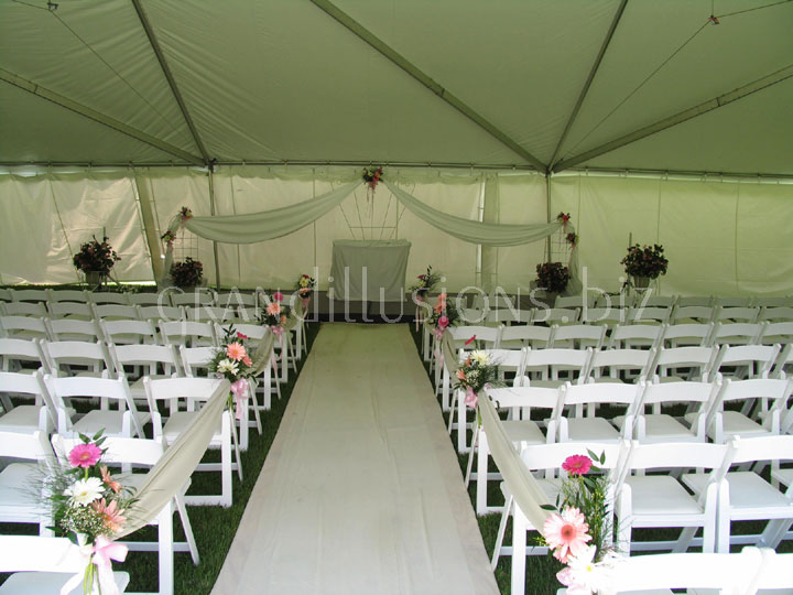 wedding ceremony tent decorations